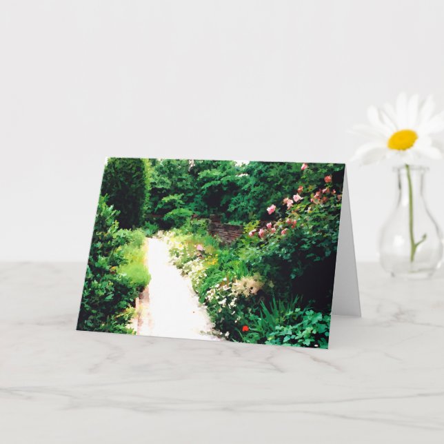 Garden Walk Digital 5-tums x 7-tums Mitt gratulati Kort (Liten växt)