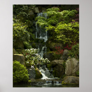 Garden Waterfall Poster