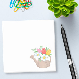 Garden Watering Can med blommor Post-it Block