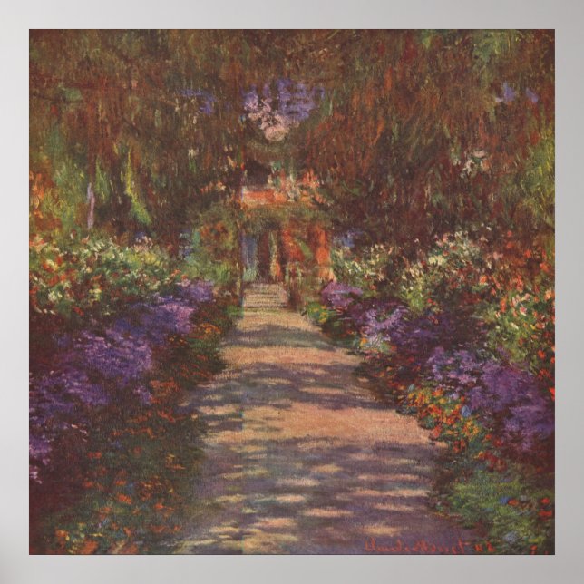 Garden Way - Claude Monet - c1902 Poster (Framsidan)
