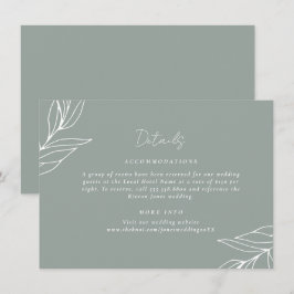 Garden Wedding Botanical Löv Tilläggskort