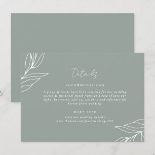 Garden Wedding Botanical Löv Tilläggskort
