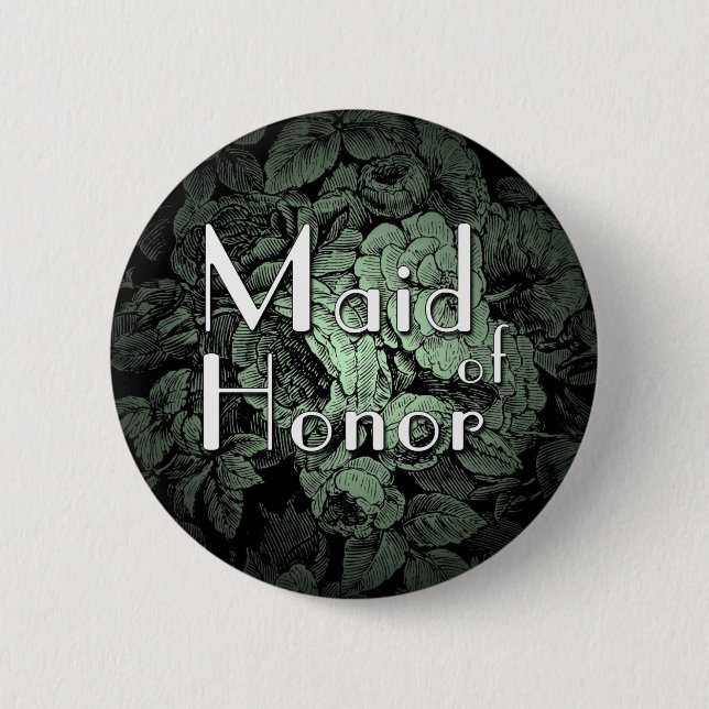Garden Wedding Buton: Maid of honor Knapp (Framsida)