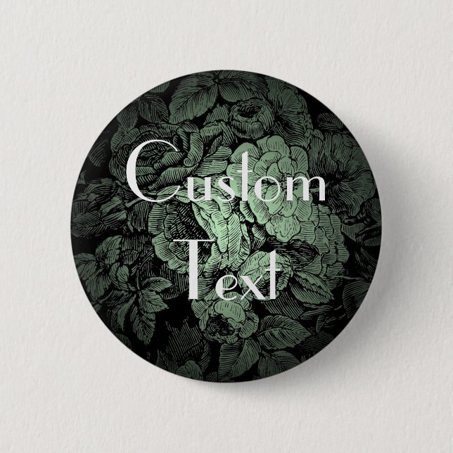 Garden Wedding Button: Anpassningsbar Knapp (Framsida)