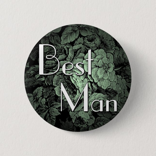 Garden Wedding Button: Best Man Knapp (Framsida)