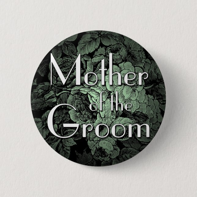 Garden Wedding Button: Mor i Groom Knapp (Framsida)