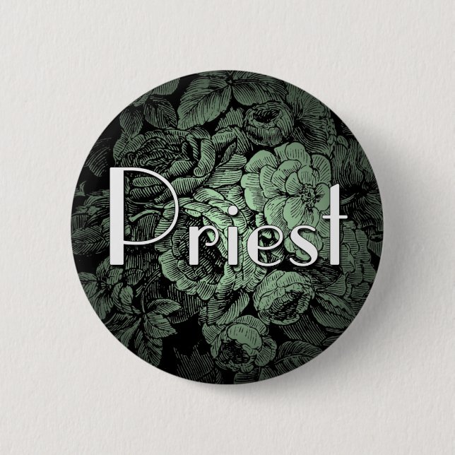 Garden Wedding Button: Priest Knapp (Framsida)