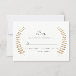 Garden Wedding Golden Löv OSA för utandning Kort