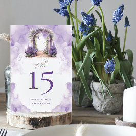 Garden Wedding Lavender Personlig Bordsnummer