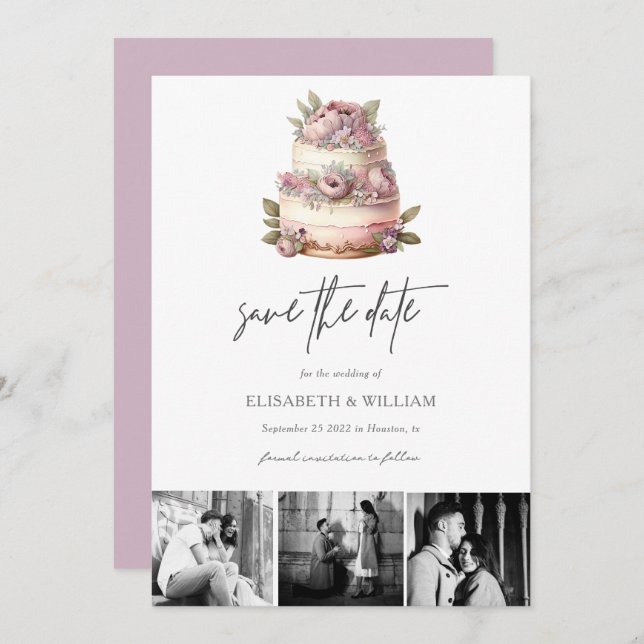 Garden Wedding Spara datum QR-kod Spara Datumet (Fram/baksida)