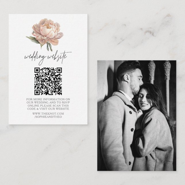 Garden Wedding webbplats | OSA QR-kodfoto Tilläggskort (Fram/baksida)