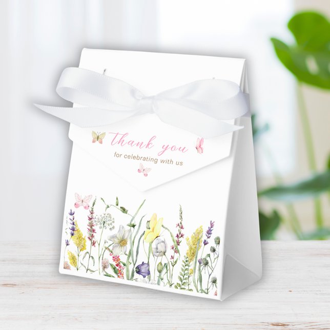 Garden Wildblommor Watercolor Favor Box Presentaskar (Skapare uppladdad)