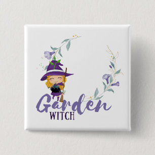 GARDEN WITCH - Personalisera med text, stavning, s Knapp