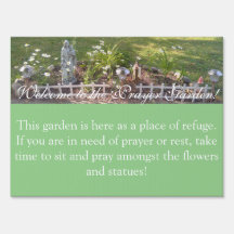 Garden Yard-skylt - Jesus bland Daisyn