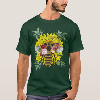 Gardener Flower Insekt Botanical Garden Blommigt B T Shirt
