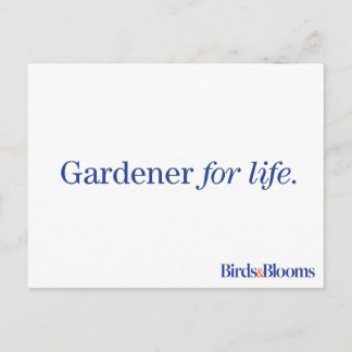 Gardener for Life Vykort
