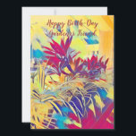 Gardener Friend Watercolor, botaniska födelsedagen Julkort<br><div class="desc">Överför BirthDay önskemål till din trädgårdsvän eller familjemedlem med ett personlig-citat och ett anpassat Watercolor Card med ljus blommigt. En skarp bild av blommor från hans fönsterporch eller portico kommer att sätta leenden på mottagarens ansikte.</div>