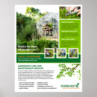 Gardener, Garden Center, Gräsmatta Care Poster