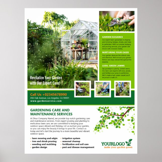 Gardener, Garden Center, Gräsmatta Care Poster (Framsidan)