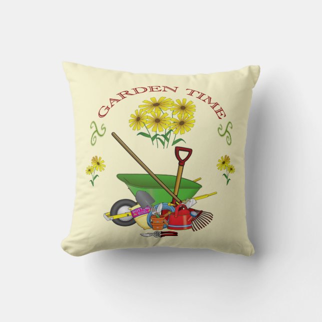 Gardener, Garden Time,  Cushion Kudde (Framsida)