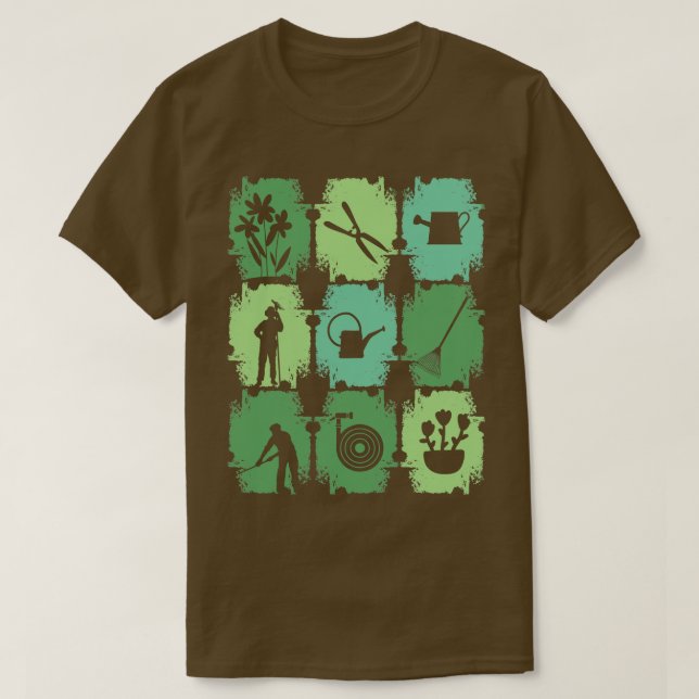 Gardener Garden Verktyg T Shirt (Design framsida)