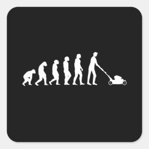Gardener Gräsmatta Mower Evolution Fyrkantigt Klistermärke