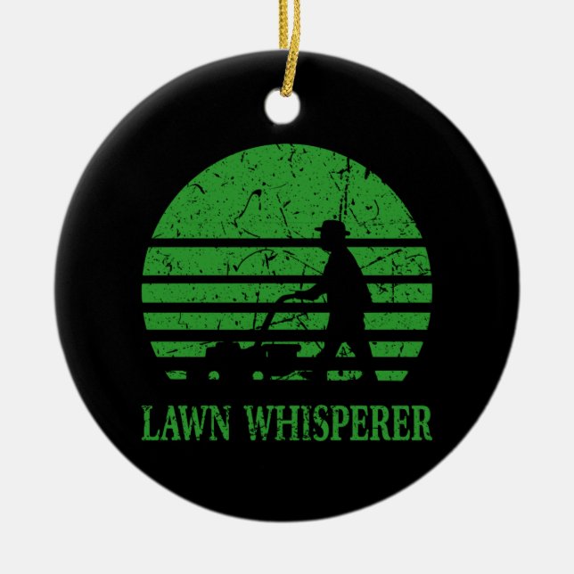 Gardener - Gräsmatta Whisperer Julgransprydnad Keramik (Framsidan)