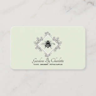 Gardener honungsbin med Blommigt Logotyp Visitkort
