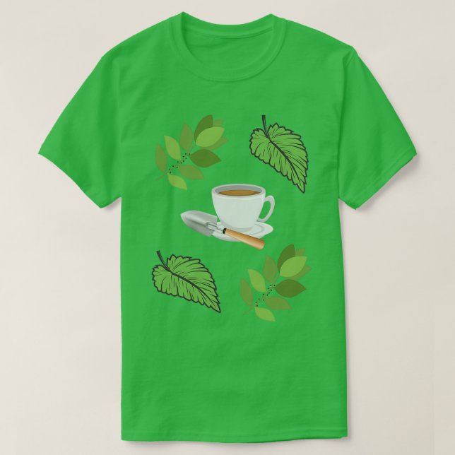Gardener kopp på kaffe 2 t shirt (Design framsida)