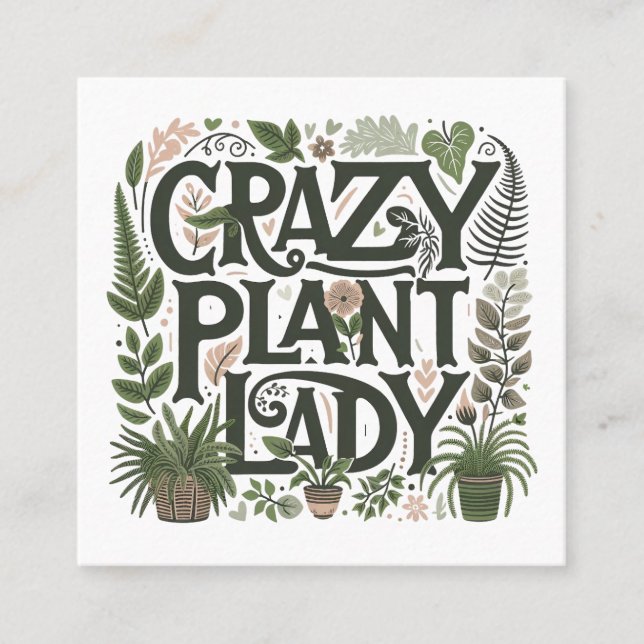 Gardener Landscaper Greenery Fyrkantigt Visitkort (Framsida)