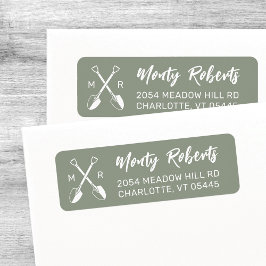 Gardener Logotyp med Initialer | RETURADRESS Returadress Etikett