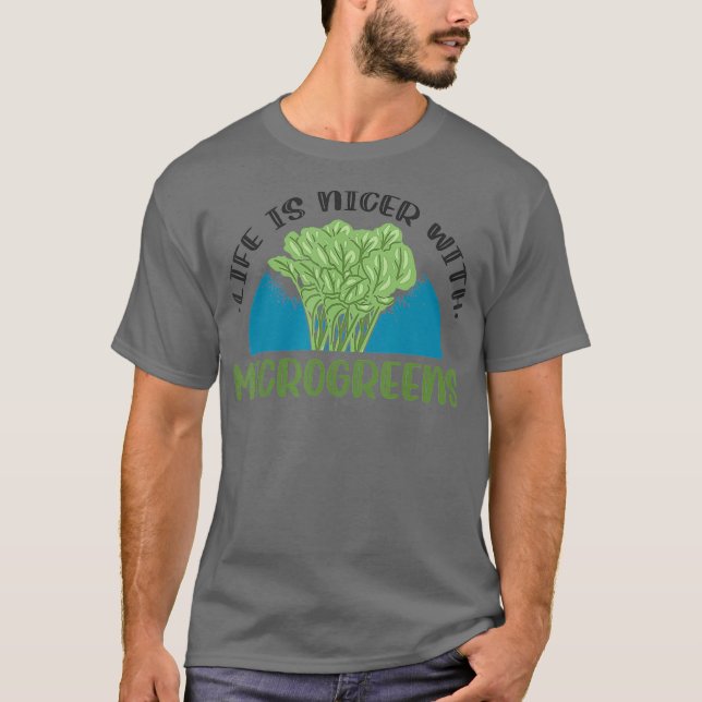 Gardener Micro Farming Healthy Microgreens T Shirt (Framsida)