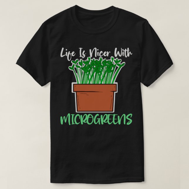 Gardener Micro Farming Healthy Microgreens T Shirt (Design framsida)