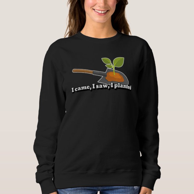 Gardener Planting in Planter Shovel Quote Gardeni T Shirt (Framsida)