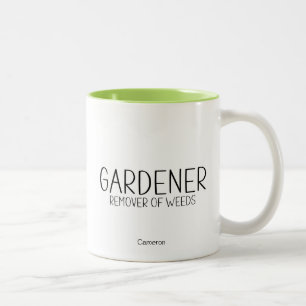 Gardener Remover Ogräs Humous Funny Två-Tonad Mugg