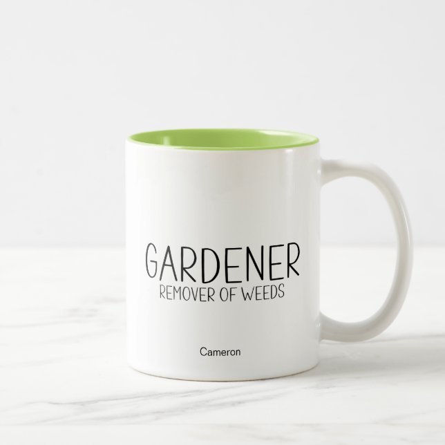 Gardener Remover Ogräs Humous Funny Två-Tonad Mugg (Höger)