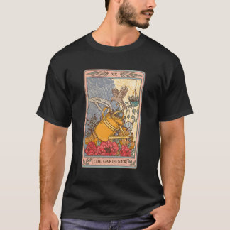 Gardener Skeleton Slouchy Tarot Card T Shirt