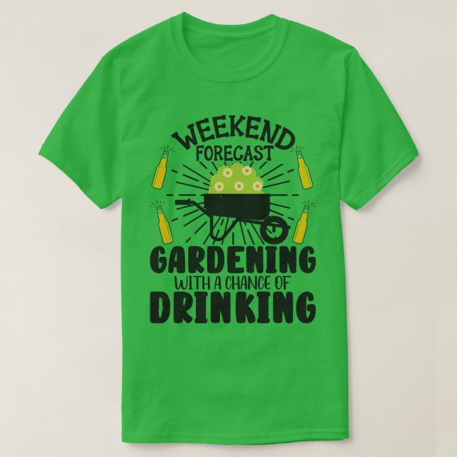 Gardener som dricker  växter under Älskare Des T Shirt (Design framsida)