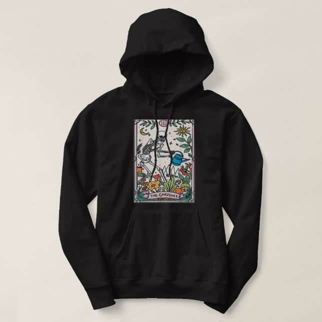 Gardener Tarot Card Mystical Witchy  Hoodie (Design framsida)