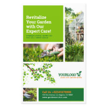 Gardener,  tjänster, DL Flyer för Gräsmatta