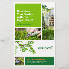Gardener, tjänster, DL Flyer för Gräsmatta