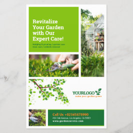 Gardener, tjänster, DL Flyer för Gräsmatta