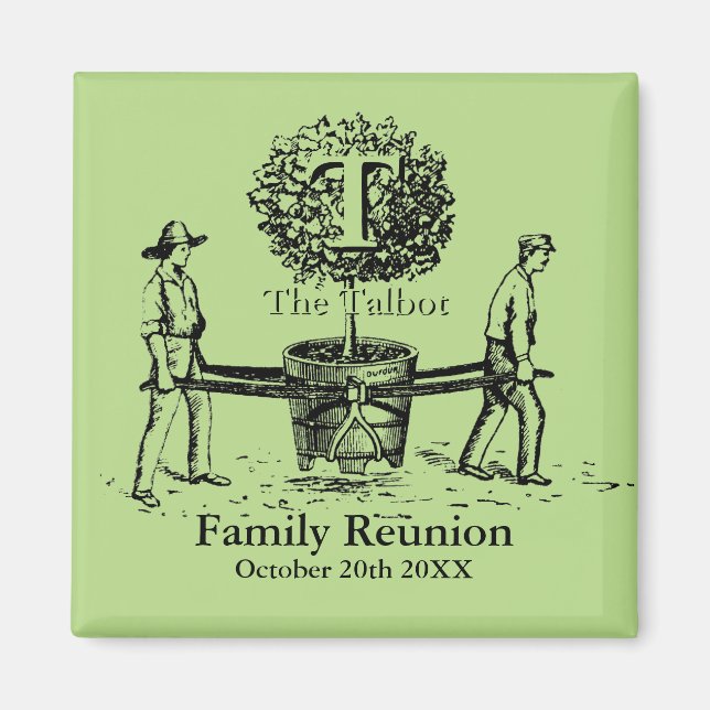 Gardeners Family Reunion Magnet med eget namn (Framsidan)