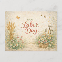 Gardeners Floral Tools Happy Labor Day Helg Vykort