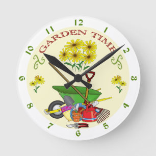Gardener's Garden Time Clock Rund Klocka
