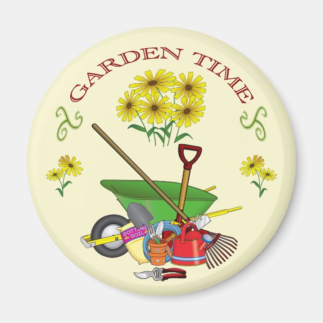 Gardener's Garden Time Fridge Magnet (Framsidan)