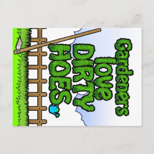 Gardeners Kärlek Dirty Hoes (tecknad) Vykort