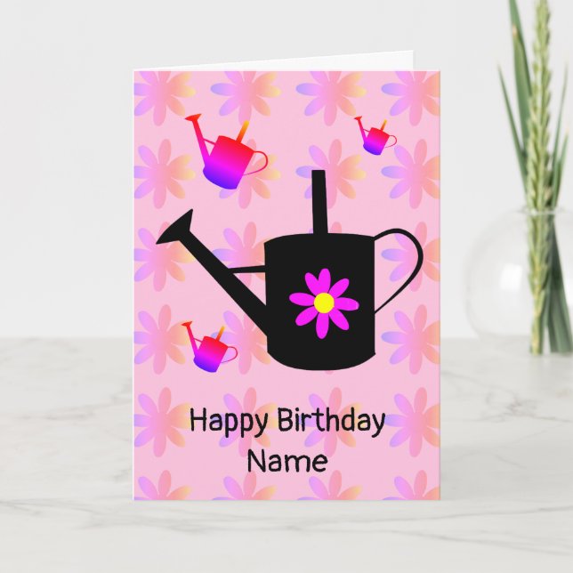 Gardeners Söt Flowery Birthday Kort (Framsida)