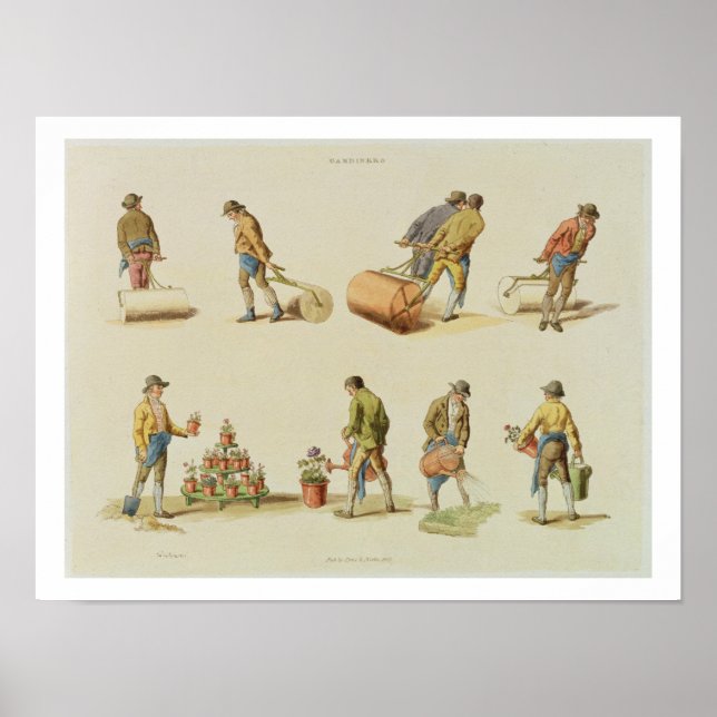 Gardeners, vol. 2, plate 97, from 'Microcosm', pri Poster (Framsidan)