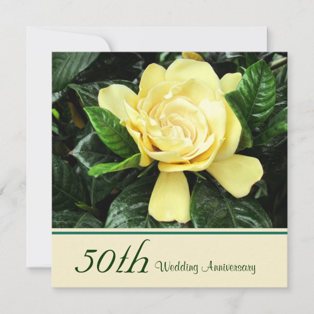 Gardenia 50-årsjubiléet inbjudningar (Framsida)
